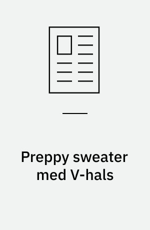 Preppy sweater med V-hals