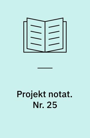 Projekt notat. Nr. 25 : Initiatives regarding equal opportunity in the projekt on transition / Christian Jacobsen. - 1987