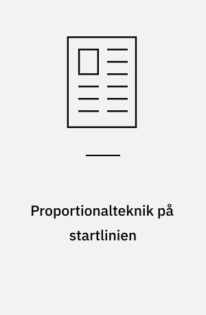 Proportionalteknik på startlinien