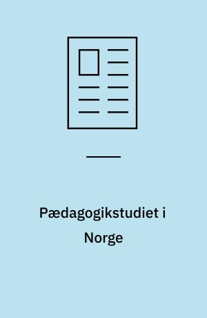 Pædagogikstudiet i Norge