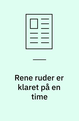 Rene ruder er klaret på en time