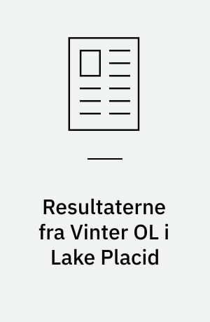Resultaterne fra Vinter OL i Lake Placid