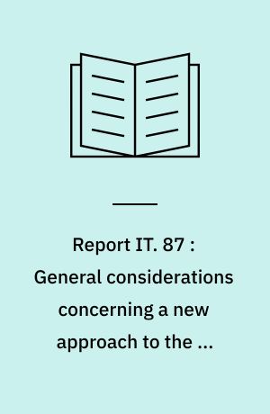 Report IT. 87 : General considerations concerning a new approach to the RC active filter design