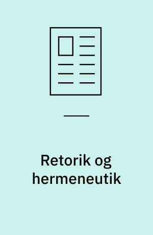 Retorik og hermeneutik