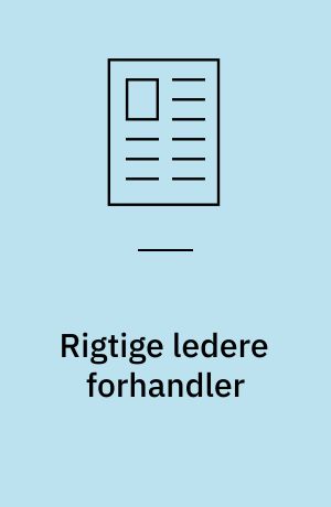 Rigtige ledere forhandler
