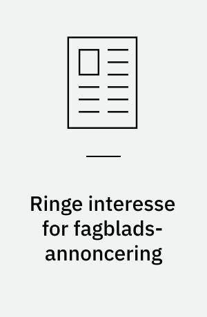 Ringe interesse for fagblads-annoncering