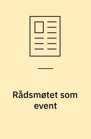Rådsmøtet som event : lokale progresjons- og tilbakeføringspraksiser i et nørsk høysikkerhetsfængsel inspirert av et deleuziansk blik