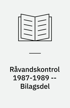 Råvandskontrol 1987-1989 -- Bilagsdel