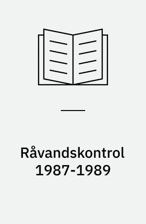 Råvandskontrol 1987-1989