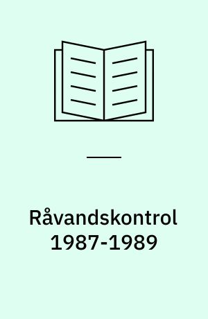 Råvandskontrol 1987-1989
