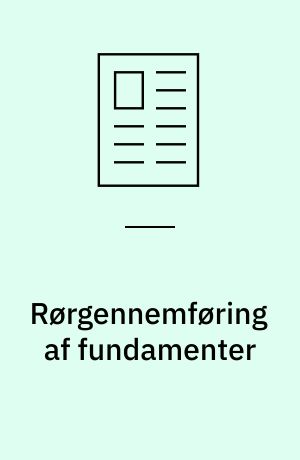 Rørgennemføring af fundamenter