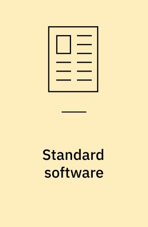 Standard software : valg af PC starter med valg af software og sprog: Software