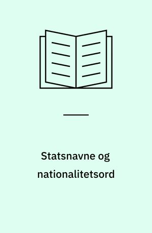 Statsnavne og nationalitetsord