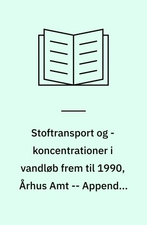 Stoftransport og -koncentrationer i vandløb frem til 1990, Århus Amt -- Appendix II
