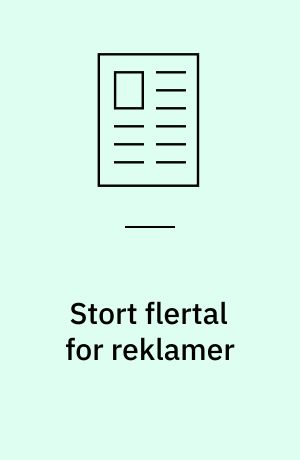 Stort flertal for reklamer