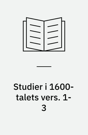 Studier i 1600-talets vers. 1-3