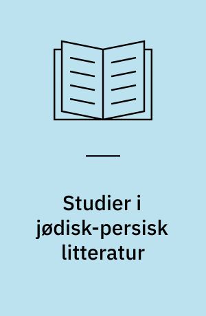 Studier i jødisk-persisk litteratur