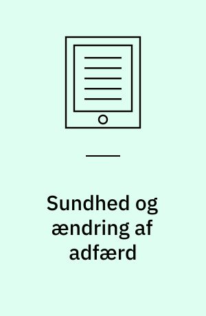 Sundhed og ændring af adfærd