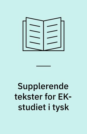 Supplerende tekster for EK-studiet i tysk : Juridisk sprog
