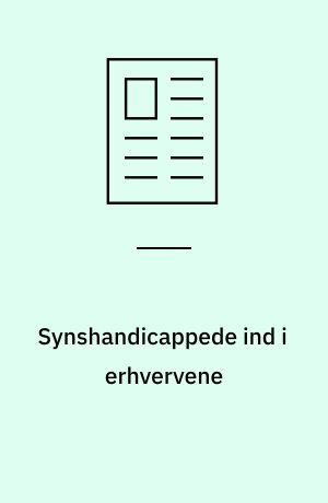 Synshandicappede ind i erhvervene