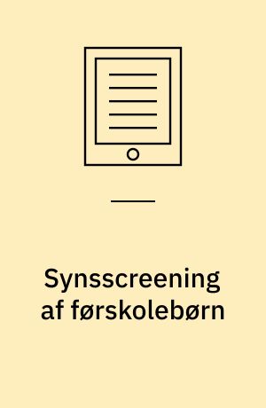 Synsscreening af førskolebørn