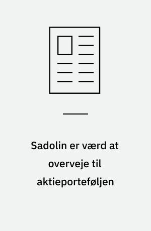 Sadolin er værd at overveje til aktieporteføljen : tilførsel af ny ansvarlig kapital godt grundlag for selskabets store investeringsplaner