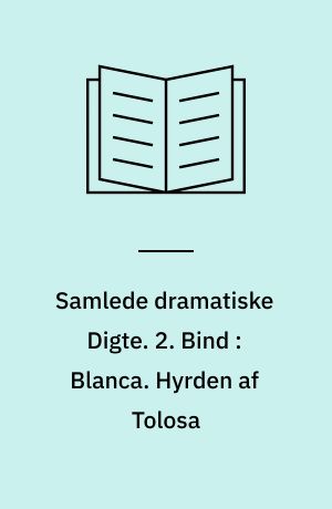 Samlede dramatiske Digte. 2. Bind : Blanca. Hyrden af Tolosa