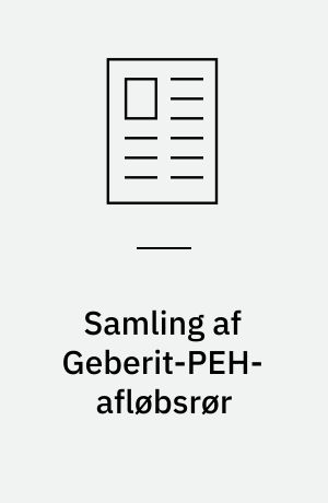 Samling af Geberit-PEH-afløbsrør