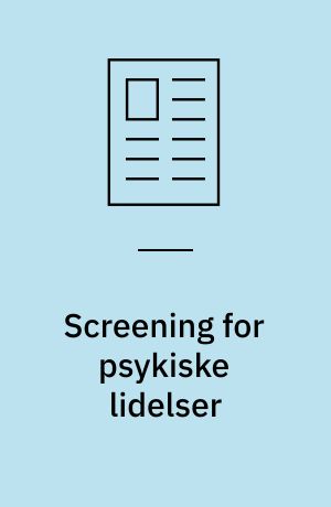 Screening for psykiske lidelser