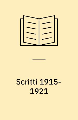 Scritti 1915-1921