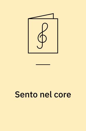 Sento nel core : Mezzo soprano o baritono