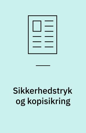 Sikkerhedstryk og kopisikring
