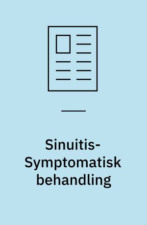 Sinuitis-Symptomatisk behandling