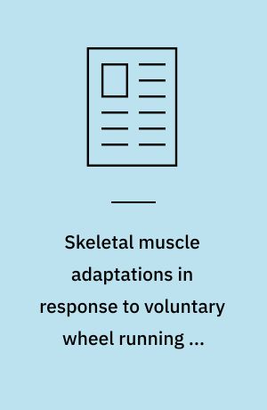 Skeletal muscle adaptations in response to voluntary wheel running in myosin heavy chain null mice