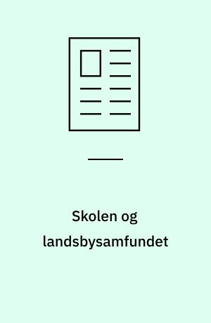 Skolen og landsbysamfundet
