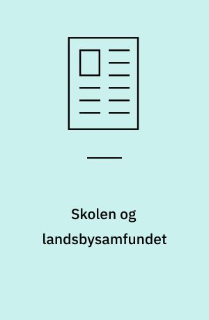 Skolen og landsbysamfundet