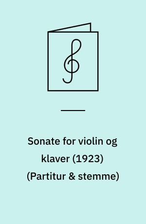 Sonate for violin og klaver (1923)