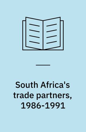 South Africa's trade partners, 1986-1991