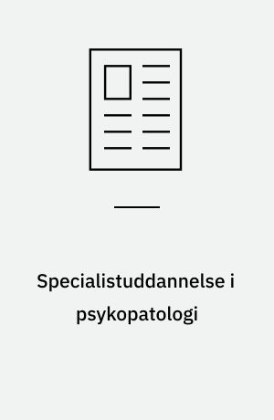 Specialistuddannelse i psykopatologi
