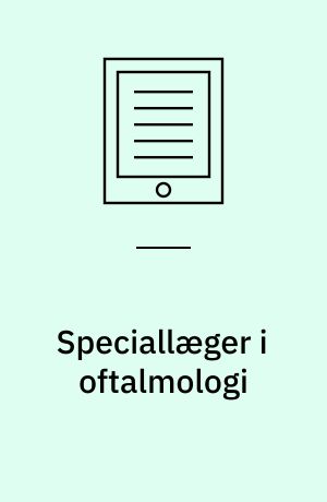 Speciallæger i oftalmologi