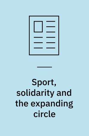 Sport, solidarity and the expanding circle