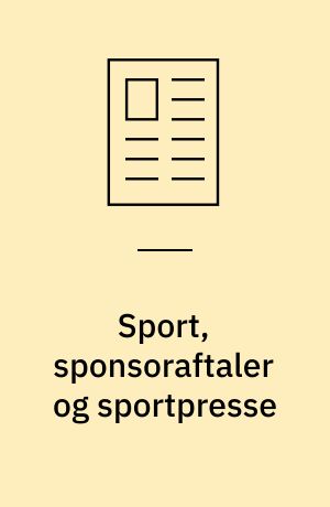 Sport, sponsoraftaler og sportpresse