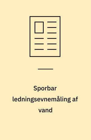 Sporbar ledningsevnemåling af vand