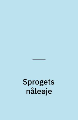 Sprogets nåleøje : F.P. Jac