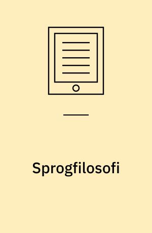 Sprogfilosofi : en introduktion