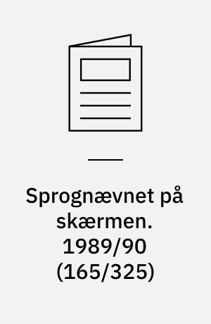 Sprognævnet på skærmen. 1989/90 (165/325)