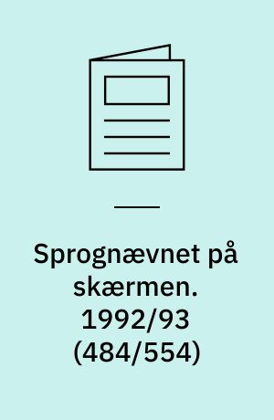 Sprognævnet på skærmen. 1992/93 (484/554)