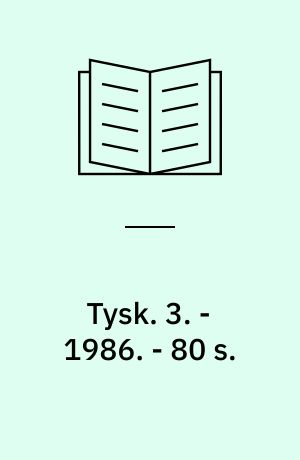 Tysk : forlæg. 3. - 1986. - 80 s.