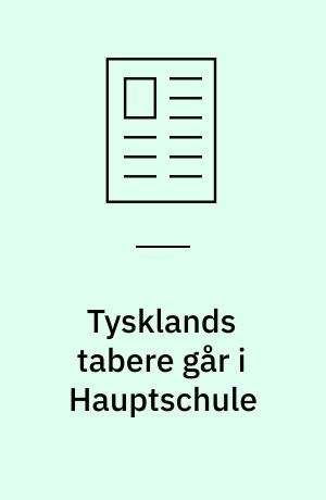 Tysklands tabere går i Hauptschule