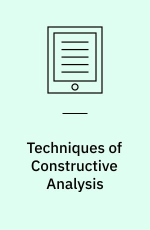 Techniques of Constructive Analysis